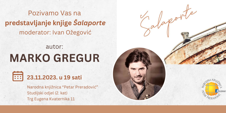 Pisac Marko Gregur prestavlja novu knjigu u Bjelovaru