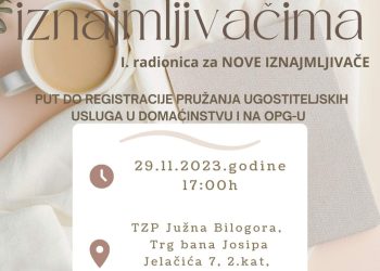 Turistička zajednica Južna Bilogora iznajmljivače poziva na kavu