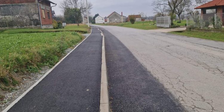 Završeni radovi na  nogostupu od Rovišća prema Kraljevcu
