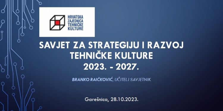 Branko Raičković u novoosnovanom Savjetu Hrvatske zajednice tehničke kulture