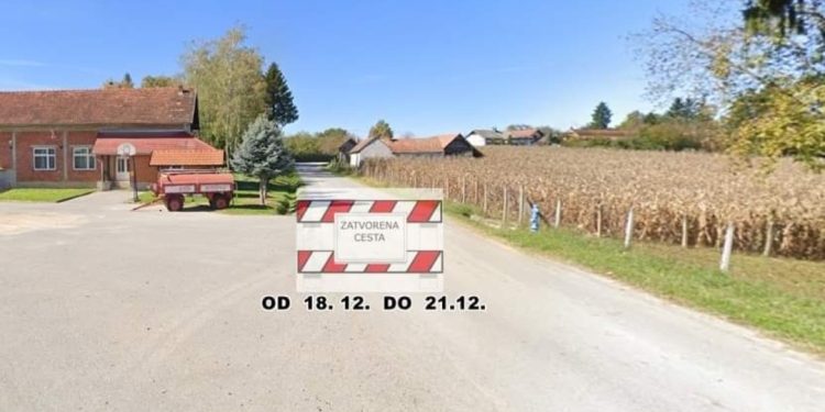 Radovi na  cesti Križic- Gornja Šušnjara