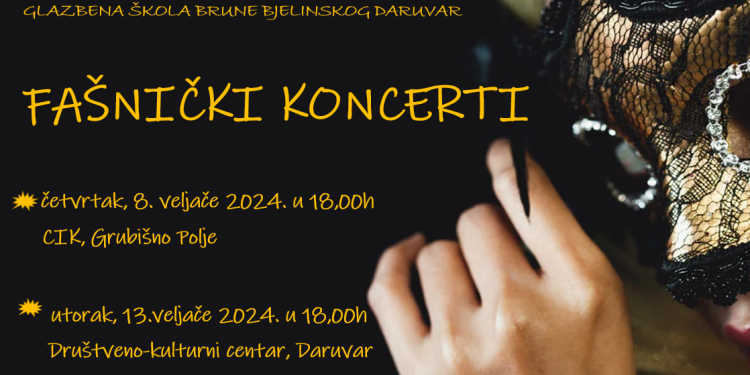 Fašnički koncerti daruvarske glazbene škole