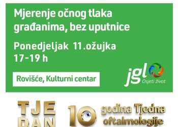 Očni tlak bez uputnice možete izmjeriti i u Rovišću