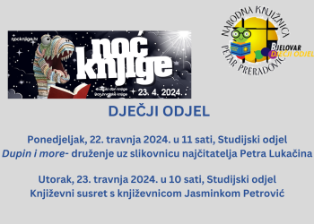 Noć knjige u bjelovarskoj knjižnici