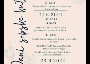 Podržite svoje sugrađane, budite dio Dana srpske kulture u Bjelovaru