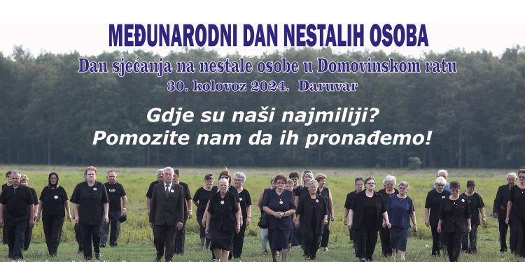 Danas je Međunarodni dan nestalih osoba- svečano obilježavanje u Daruvaru, dolazi i premijer Plenković