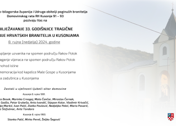 Sutra je u Kusonjama tužna obljetnica
