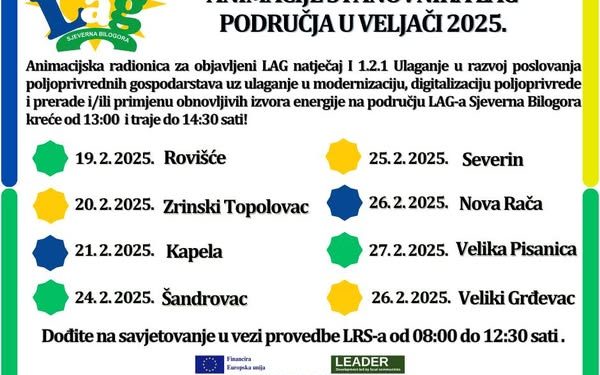 Danas animacijske radionice za poljoprivrednike u Velikom Grđevcu i Novoj Rači