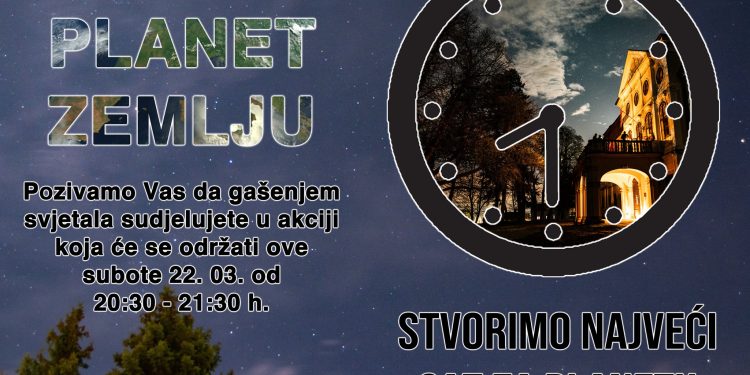 Večeras od 20:30 na sat vremena ugasite svijetla za naš jedini dom