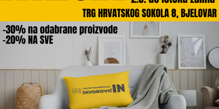 MEGA AKCIJA u salonu namještaja Javorović IN