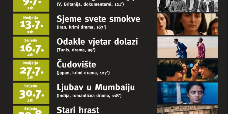 Filmodrom ljetno kino ponovno stiže u Boho park