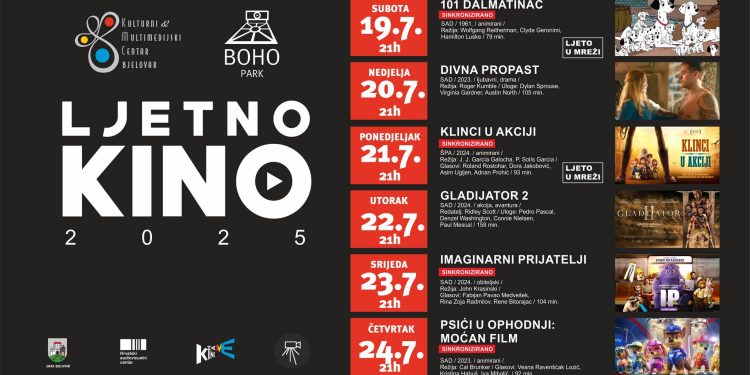 Filmske večeri pod zvijezdama vraćaju se u Boho park – Bjelovar ponovno postaje kino na otvorenom