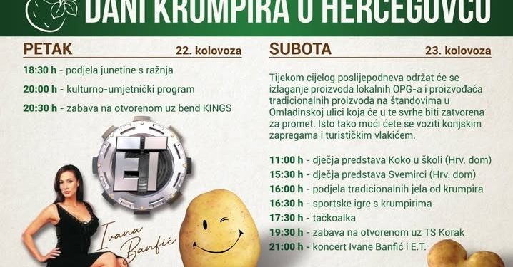 Hercegovac u znaku Dana krumpira – stiže bogat program i više od 2.000 porcija jela