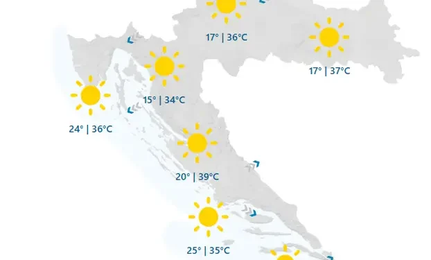 Hrvatsku zahvatio snažan val vrućine: Temperature idu do 39 stupnjeva!