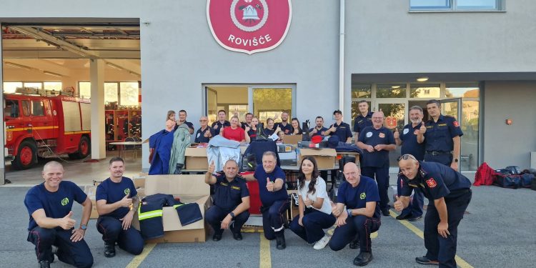 Francuski vatrogasci ponovno u Rovišću: donirali opremu vrijednu 25 tisuća eura