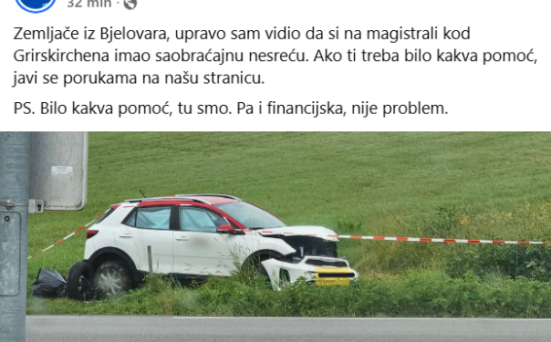 “Bilo kakva pomoć, tu smo” – Dobri ljudi preko Facebooka ponudili pomoć Bjelovarčaninu nakon nesreće u Austriji