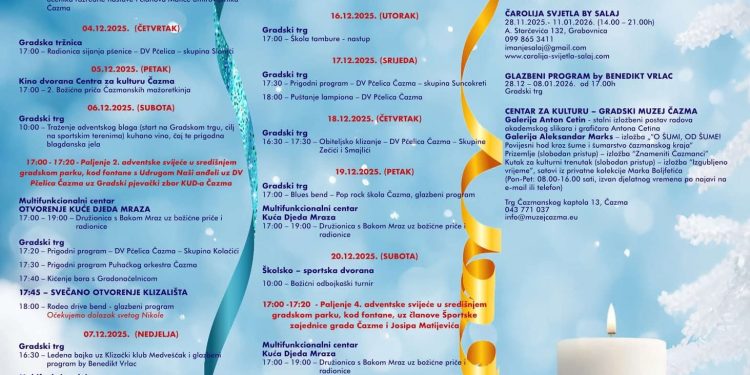 Advent u Čazmi: Grad svjetla ponovno otvara svoja vrata čaroliji