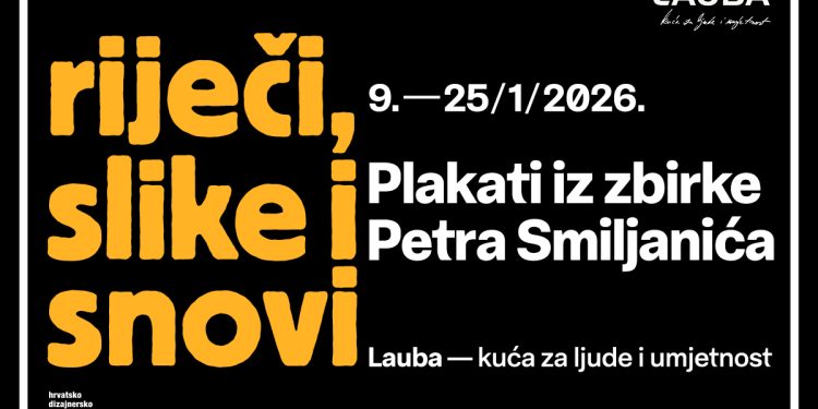 RIJEČI, SLIKE I SNOVI – Plakati iz zbirke Petra Smiljanića otvaraju izložbenu 2026. u Laubi