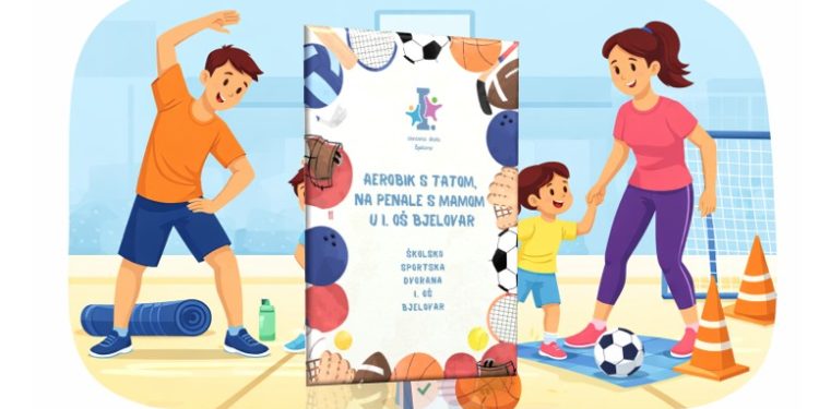 Subota rezervirana za obitelj i sport: „Aerobik s tatom, na penale s mamom“ ponovno u I. osnovnoj školi Bjelovar