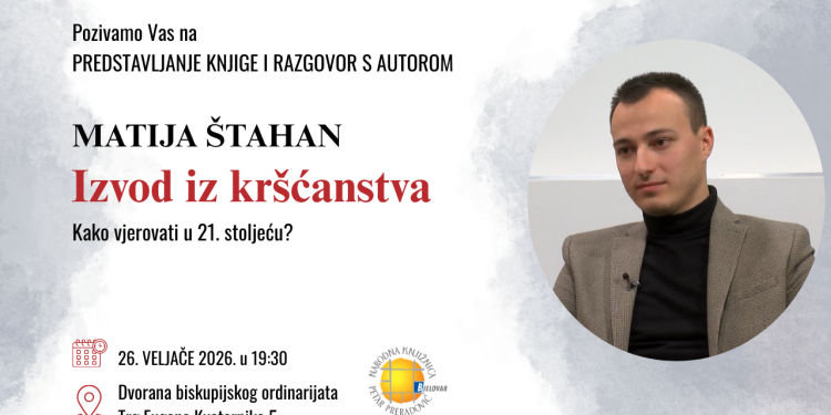 U Bjelovaru predstavljanje knjige „Izvod iz kršćanstva“ Matije Štahana