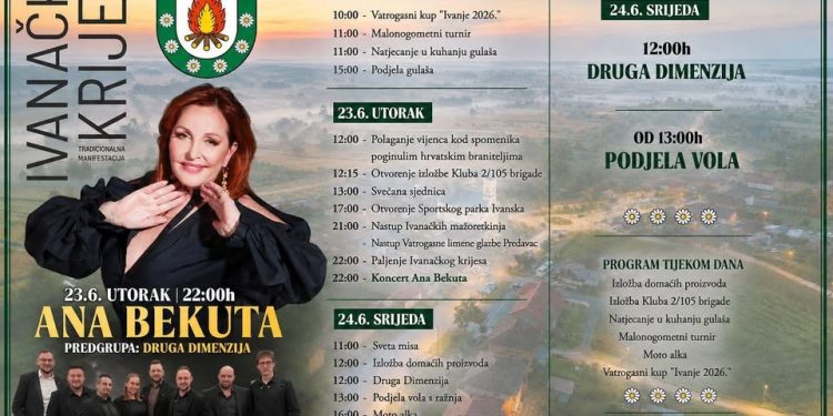 Dan Općine Ivanska donosi Gulašijadu, malonogometni turnir i bogat zabavni program
