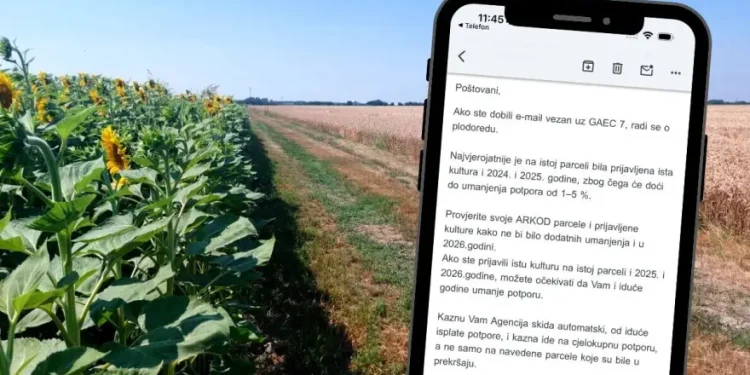 Upozorenje poljoprivrednicima: Ne nasjedajte na sumnjive e-mailove o gubitku potpora