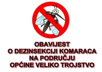 Večeras zaprašivanje komaraca u Općini Veliko Trojstvo
