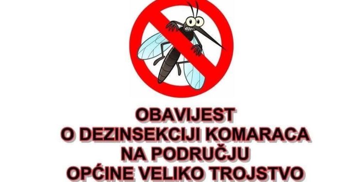 Večeras zaprašivanje komaraca u Općini Veliko Trojstvo