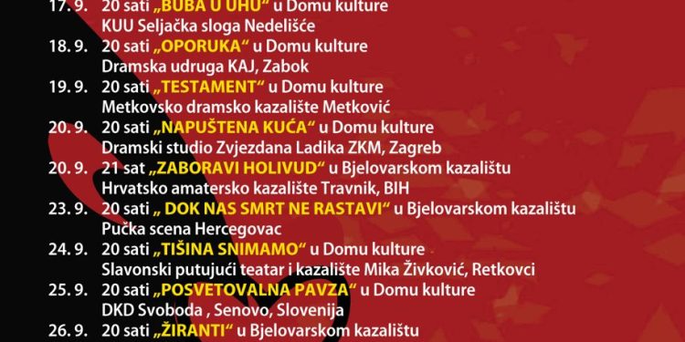 Komedija fest stiže u Bjelovar: Deset predstava i dvije za najmlađe