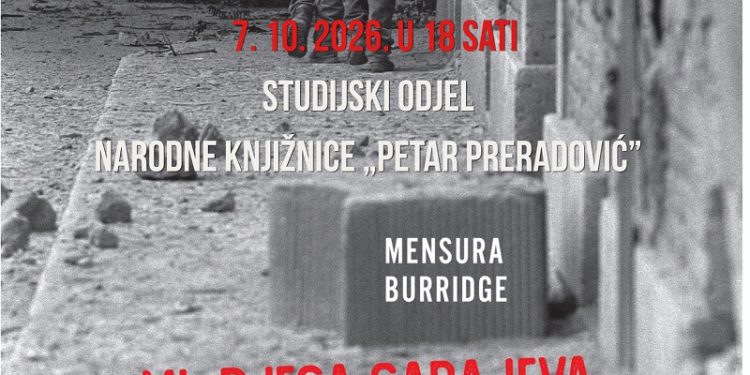 Kako je izgledalo djetinjstvo pod opsadom? U Bjelovaru se predstavlja knjiga „Mi, djeca Sarajeva“