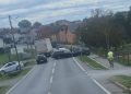 Prometna nesreća u Ždralovima, promet zaustavljen
