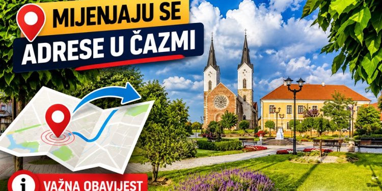 Mijenjaju se adrese u Čazmi! Građani će morati izvaditi nove dokumente, a Grad najavio nadoknadu troškova