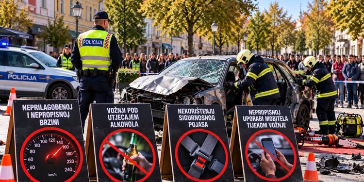 „Netko vas doma čeka!”: Bjelovarska policija sutra na Korzu pokazuje koliko jedna pogreška u prometu može biti opasna