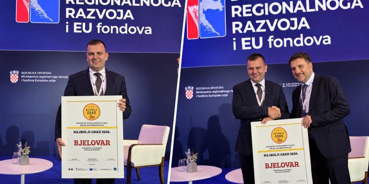 Bjelovar ponovno najbolji među 127 hrvatskih gradova! Drugu godinu zaredom osvojio titulu „Prvak EU fondova”