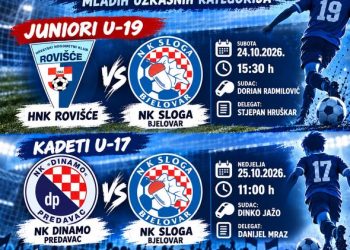 Nogometni vikend pred mladim igračima Sloge Bjelovar: U subotu gostovanje u Rovišću, u nedjelju ogled s Dinamom Predavac!