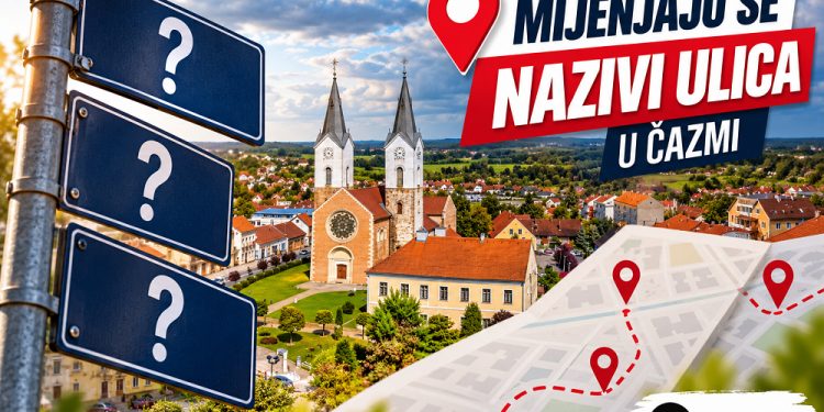 Mijenjaju se nazivi ulica u Čazmi: Grad će građanima platiti troškove novih dokumenata