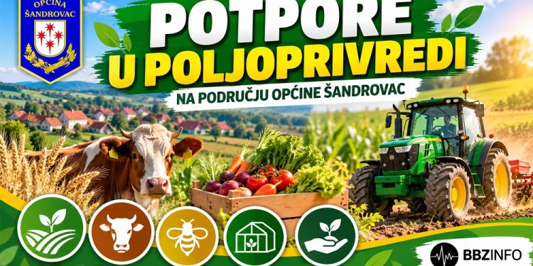Općina Šandrovac daje do 600 eura potpore poljoprivrednicima: Prijave od 28. listopada do 28. studenoga