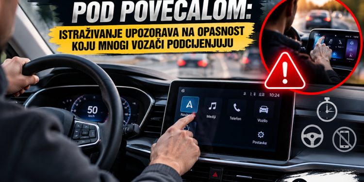 Ekrani na dodir u automobilima pod povećalom: Istraživanje upozorava na opasnost koju mnogi vozači podcjenjuju