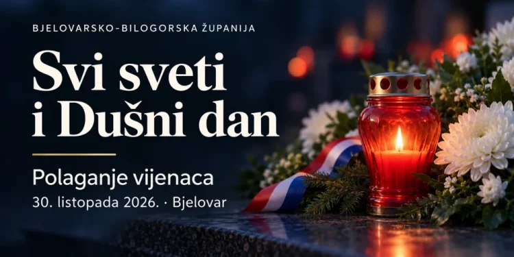 U Bjelovaru u petak polaganje vijenaca povodom Svih svetih: Obilazak pet spomen-lokacija