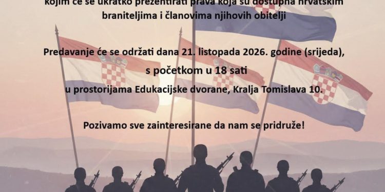 Hrvatski branitelji i članovi njihovih obitelji, ovo je prilika da saznate koja prava možete ostvariti