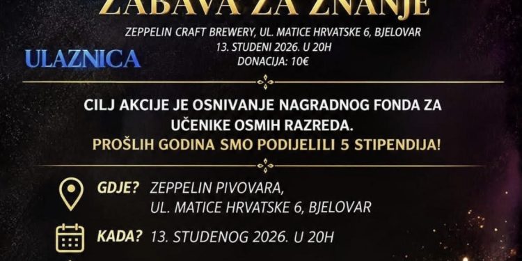 Zabava koja mijenja budućnost učenika: Bjelovarski Lionsi organiziraju humanitarnu večer uz Flash Back i bogatu tombolu!